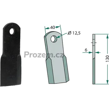 Mulčovací nůž pro Ferri, 130/6/12,5 mm