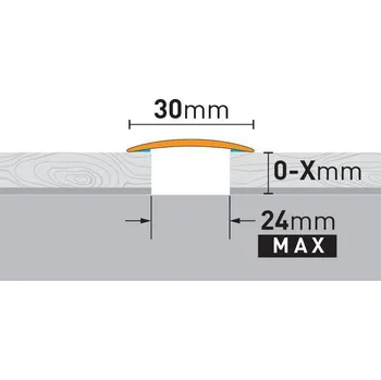 soklová lišta Nalepovací přechodová lišta Arbiton PR3K 0,93 m - Stříbrná