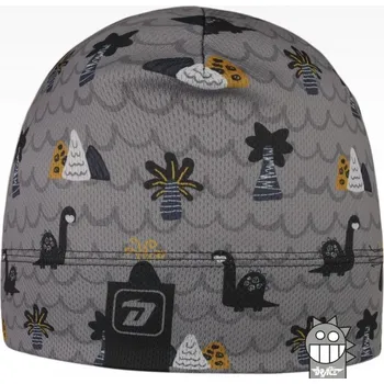 Čepice DRÁČE funkční čepice Bruno 060 šedá s dinosaury velikost čepic: 52-54cm (5-7 let, RDX vel.5)