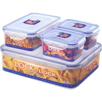 Dóza na potraviny LOCKNLOCK Dóza na potraviny LOCK, set 4 ks, 3,9l/ 1l/ 470ml
