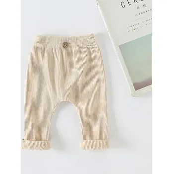 Kojenecké bavlněné tepláčky "harémky" Barva: Béžová, Velikost: 12M