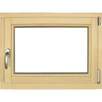 Dřevěné okno lakované borovice 80 x 60 cm pravé trojsklo