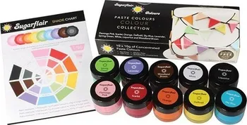 Potravinářské barvivo Sugarflair Multi Paste Colours Collection Set 10x 10 g