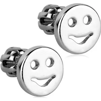 Náušnice Stříbrné náušnice šroubovací - smajlíci
