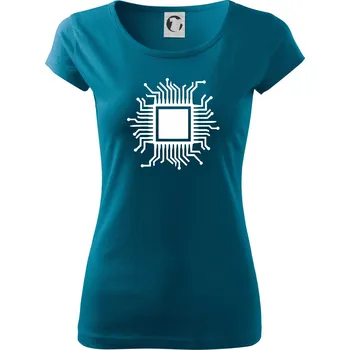 Dámské tričko Procesor - Dámské triko Pure - 2XL ( Petrolejová )