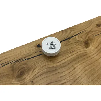 Nábytkové kování In-Design Nábytková knopka Nero bílá, motiv ptáček V38