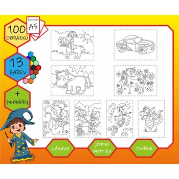 kreativní sada Radost v písku Tvořivá sada - 100 obrázků