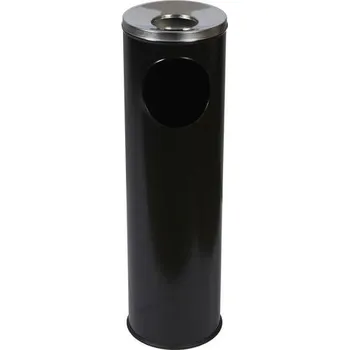 Venkovní odpadkový koš Alda Pillar odpadkový koš s popelníkem 15 l černý