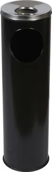 Venkovní odpadkový koš Alda Pillar odpadkový koš s popelníkem 15 l černý
