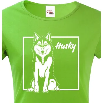 Dámské tričko Dámské tričko Husky, Barva Zelená, Velikost 2XL, Canvas Dámské tričko s krátkým rukávem Bezvatriko.cz 1027