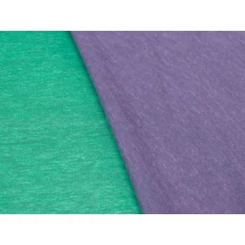 Snový svět VZOREK - Lněný úplet dvouvrstvý zelená - fialová lila