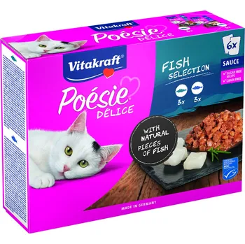 Krmivo pro kočku Vitakraft Vitakraft Poésie Déli Sauce Multipack rybí 6x85g