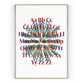 Plakát Plakát / Obraz Abeceda 30 x 40 cm Pololesklý saténový papír