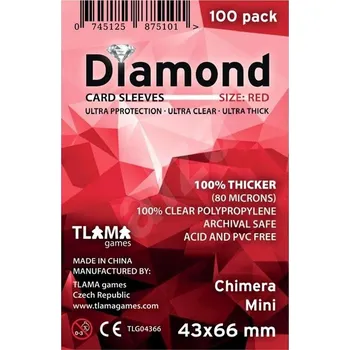 Desková hra Tlama Games Obaly Diamond Red Chimera (43x66 mm)