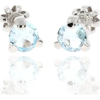 Náušnice Zlatnictví Helios Pecky z bílého zlata s Topazem