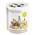 Dřevěná hračka Eco Toys Dřevěné kostky v kyblíku 100 ks zvířátka