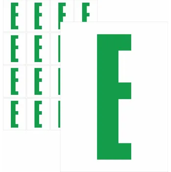 Samolepící etiketa Písmena samolepící zelená E samolepící vinylová fólie velikost znaku 95 mm