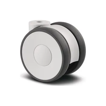 Pojezdové kolečko Linea TENTE Kolečko designové 75mm, otočné, otvor pro čep, 5920UAO075L51-10 RAL9002