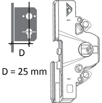 Okenní klika ROTO NX: Skříň převodu Dorn (v mm): 25
