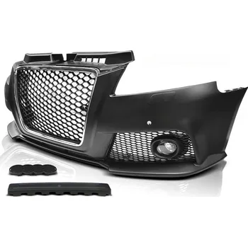Nárazník Tuning Tec Přední nárazník AUDI A3 8P 2008-2012 RS STYLE CHROM ČERNÝ PDC