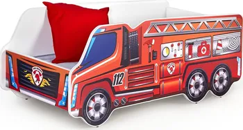 Dětská postel Halmar Fire Truck 148 x 74 cm červená