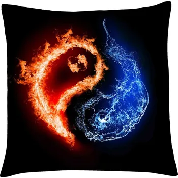 Polštář Polštář Jin a Jang Mybesthome 40x40 cm Varianta: Povlak na polštář s prošívanou výplní, 40x40 cm