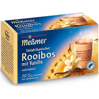 MESSMER ROOIBOS ČAJ JIHOAFRICKÝ ROOIBOS S VANILKOU 35g NĚMECKO!