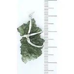 Přírodní vltavín Besednice, stříbrný přívěsek, 3,18 g