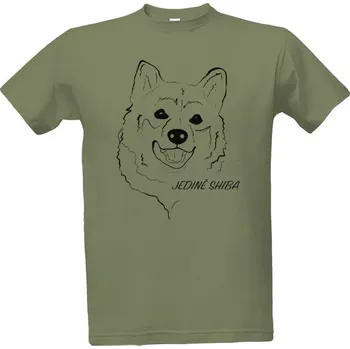 Tričko s potiskem Jedině Shiba! Tričko pánské pánské