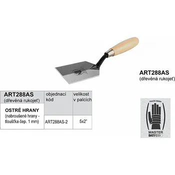 Arch. lžíce s dřevěnou rukojetí a ostrým okrajem