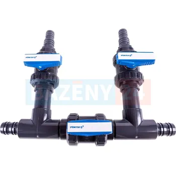 Bazény24 Bypass obtok PVC 50 mm pro bazénové rozvody, přípojení hadicový trn 38 mm / 38-32 mm. Ventil Pimtas