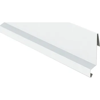 Plech Závětrná lišta zahakovací RŠ 167, 3 bm, Lakovaný pozink, Bílá RAL 9010