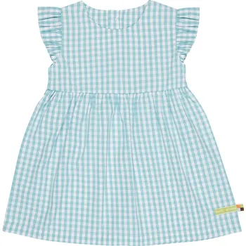 Dívčí šaty Dívčí kárované šaty bez rukávů Světle modrá loud + proud Velikost: 74/80