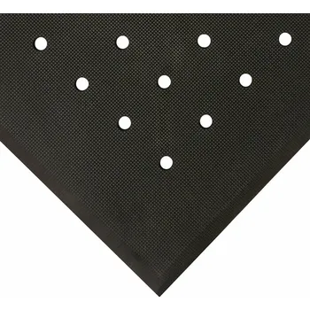 Rohožka Černá pěnová protiúnavová hygienická děrovaná olejivzdorná rohož (diamant) - délka 90 cm, šířka 60 cm, výška 1,7 cm