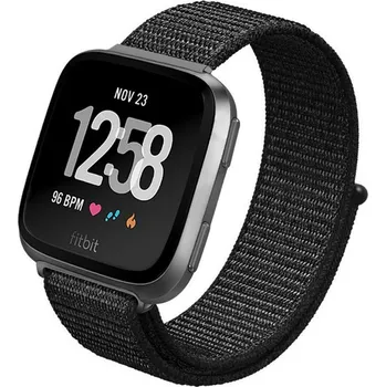 eses Nylonový řemínek pro Fitbit Versa - Černý