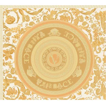 A.S. Création | Vliesová tapeta na zeď VERSACE na zeď 38705-4 | 0,70 x 10,05 m | zlatá, krémová + Zlatá, krémová vliesová tapeta na stěnu 387054 v rozměru 0,70 x 10,05 m