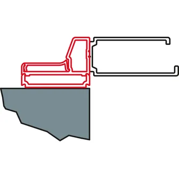 RONAL Profil k postrannímu upevnění dveří na straně pantů do zdi (s rozšiřovacím profilem VSP) EPE.50.2000
