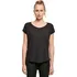 Dámské tričko Build Your Brand Ladies` Long Slub Tee černé 5XL