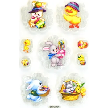 Velikonoční dekorace Okenní reflexní oboustranné nálepky velikonoční 23x15 cm