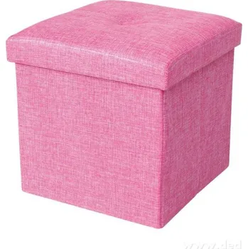 Taburet Dedra Sedací skládací boxer s úložným prostorem, vel. M, růžová melange