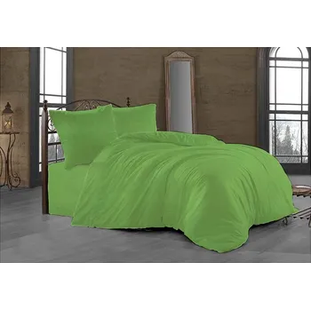 Povlečení Brotex Povlečení saténové 140x200, 70x90 cm světle zelené