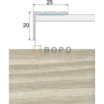přechodová lišta Schodová lišta Profilteam E902 Dub mocca samolepicí 25 x 20 mm 120 cm