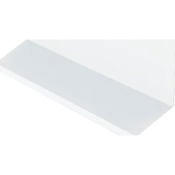 Plech Horní lemování pro kombinaci s krycí lištou RŠ 200, 1 bm, Lakovaný pozink, Bílá (RAL 9010)