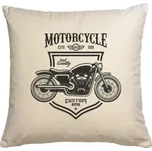 Polštář bavlněný s potiskem Motorcycle custom motor