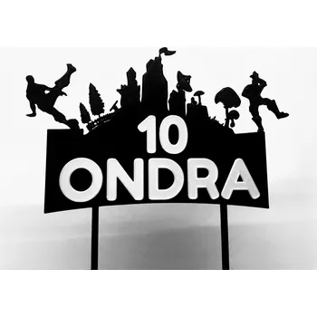 Dortová svíčka Zápich - FORTNITE NA MÍRU #13 (možnost jména, věku)