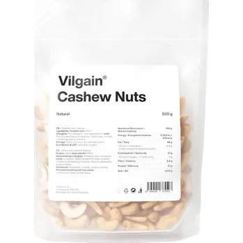 Sušená potravina Vilgain Kešu ořechy natural – W320 500 g