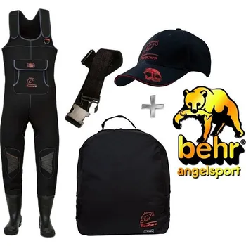 Prsačky Behr brodící kalhoty Red Carp Neopren Titanium Wader 5 mm velikost: 45/46 + opasek a kšiltovka