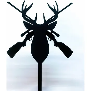 Dortová svíčka Myslivecký zápich - hlava s flintami (možnost jména, věku)