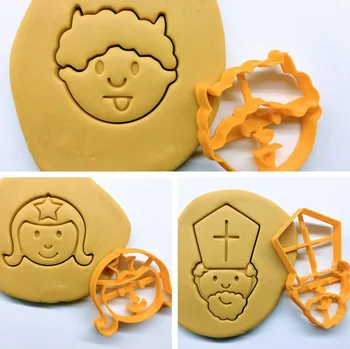 Vánoční dekorace Mikulášské tváře #2 (Mikuláš, čert, anděl) vykrajovátko