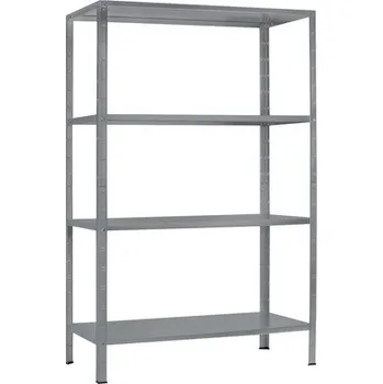 Dílenský regál Kovový regál Schulte R7101-04-09 1900x1000x400 mm, 4 police, nosnost 260 kg, granit